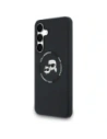 Etui Karl Lagerfeld Silicone Karl&Choupette Heads MagSafe do Samsung Galaxy S25 FE czarny