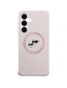 Etui Karl Lagerfeld Silicone Karl&Choupette Heads MagSafe do Samsung Galaxy S25 FE różowy