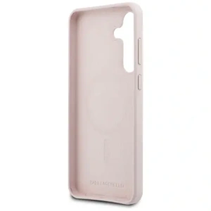 Etui Karl Lagerfeld Silicone Karl&Choupette Heads MagSafe do Samsung Galaxy S25 FE różowy