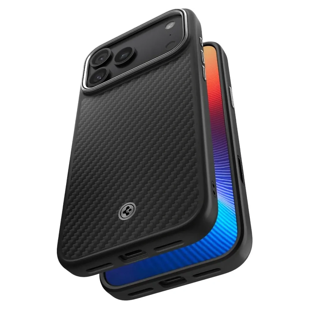 Etui Spigen Enzo Aramid T Mag MagSafe do Apple iPhone 17 Pro Max Black/silver