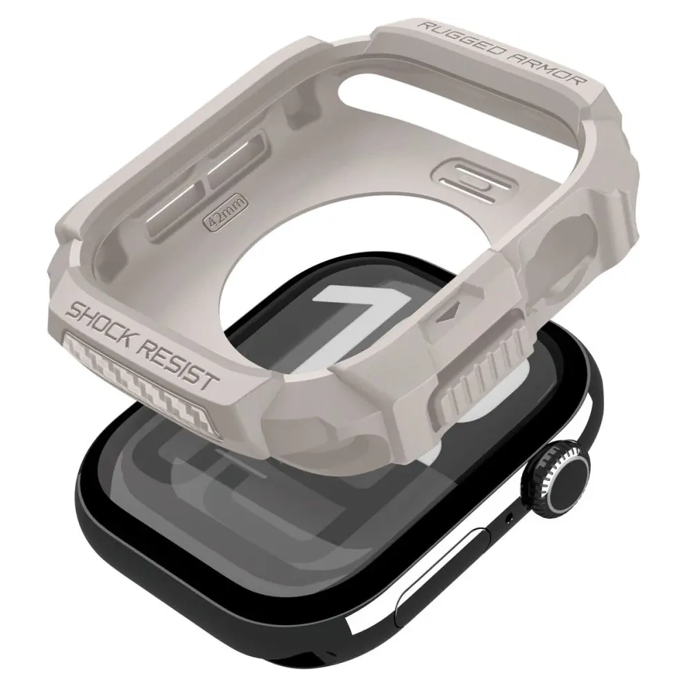 Etui Spigen Rugged Armor V2 do Apple Watch 10 / 11 42mm Dune Beige