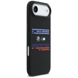Etui BMW M Silicon Horizontal Line MagSafe do Apple iPhone Air czarny