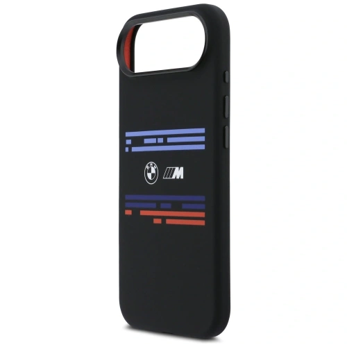 Etui BMW M Silicon Horizontal Line MagSafe do Apple iPhone Air czarny