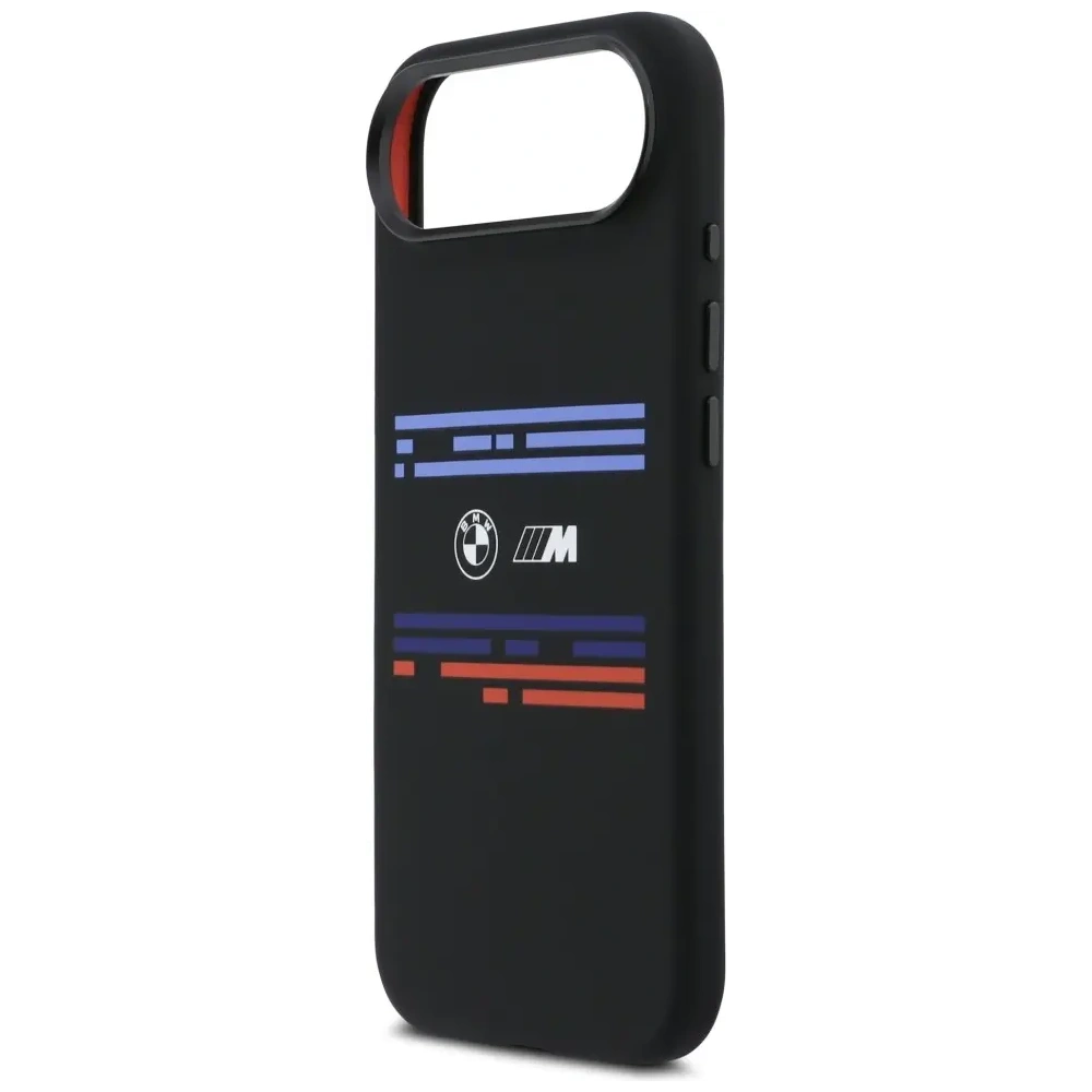 Etui BMW M Silicon Horizontal Line MagSafe do Apple iPhone Air czarny
