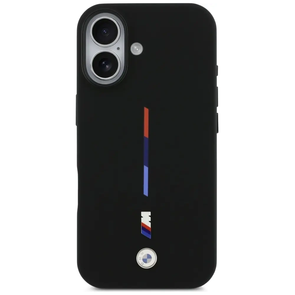Etui BMW M Silicon Tricolor Line MagSafe do Apple iPhone 17 czarny