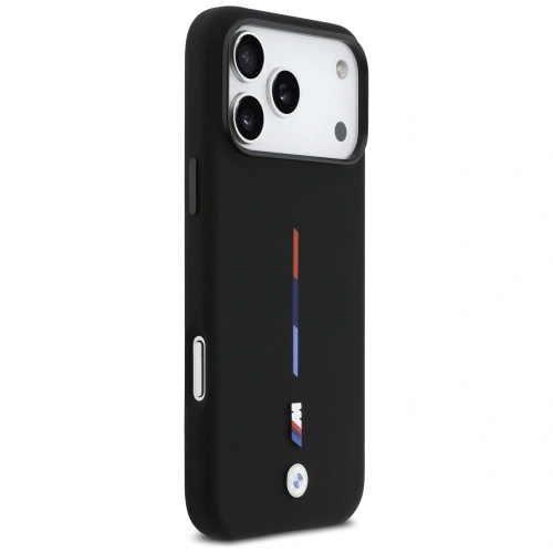 Etui BMW M Silicon Tricolor Line MagSafe do Apple iPhone 17 Pro Max czarny