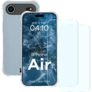 Elastyczne etui + 2x szkło hartowane Bizon Case Clear Pack do Apple iPhone Air