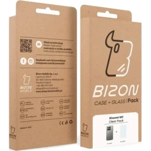 Elastyczne etui + 2x szkło hartowane Bizon Case Clear Pack do Xiaomi 15T