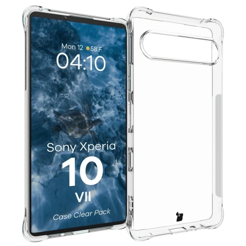 Etui + 2x szkło hartowane + szkiełko na obiektyw Bizon Case Clear Pack do Sony Xperia 10 VII