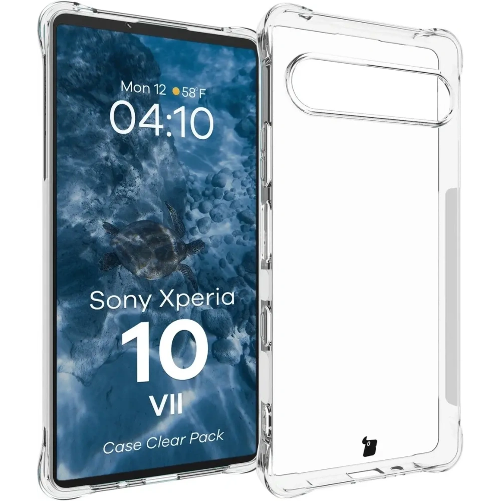 Etui + 2x szkło hartowane + szkiełko na obiektyw Bizon Case Clear Pack do Sony Xperia 10 VII