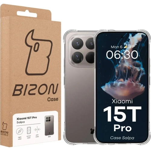Elastyczne etui Bizon Case Salpa do Xiaomi 15T Pro przezroczyste
