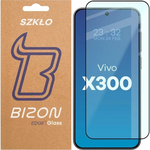 Szkło hartowane Bizon Glass Edge 2 do Vivo X300 czarna ramka