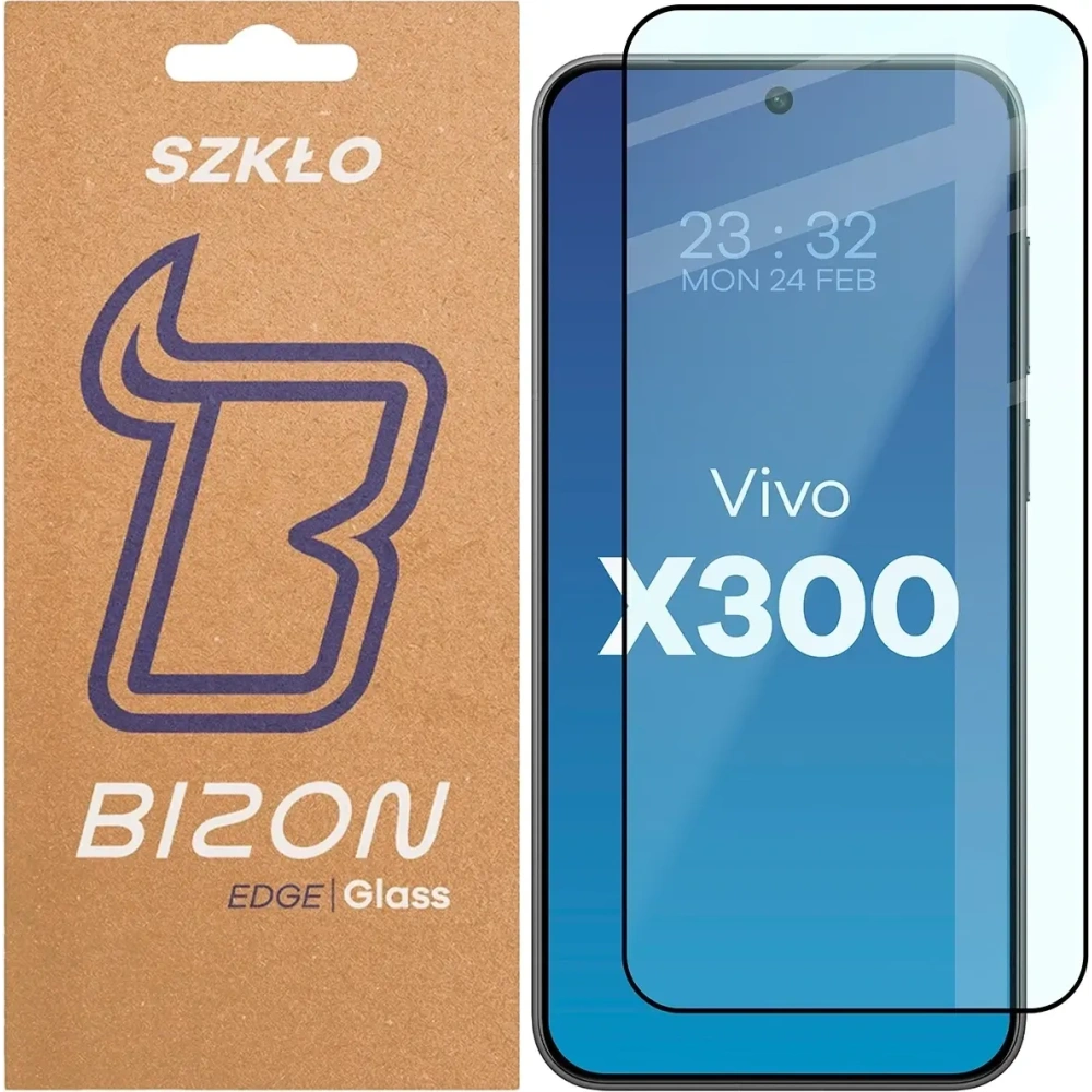 Szkło hartowane Bizon Glass Edge 2 do Vivo X300 czarna ramka