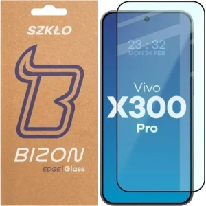 Szkło hartowane Bizon Glass Edge 2 do Vivo X300 Pro czarna ramka