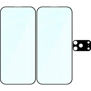 2x Szkło + szybka na aparat Bizon Edge Pack do Apple iPhone 17 Pro