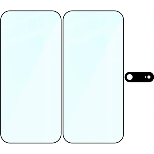 2x Szkło + szybka na aparat Bizon Edge Pack do Apple iPhone Air