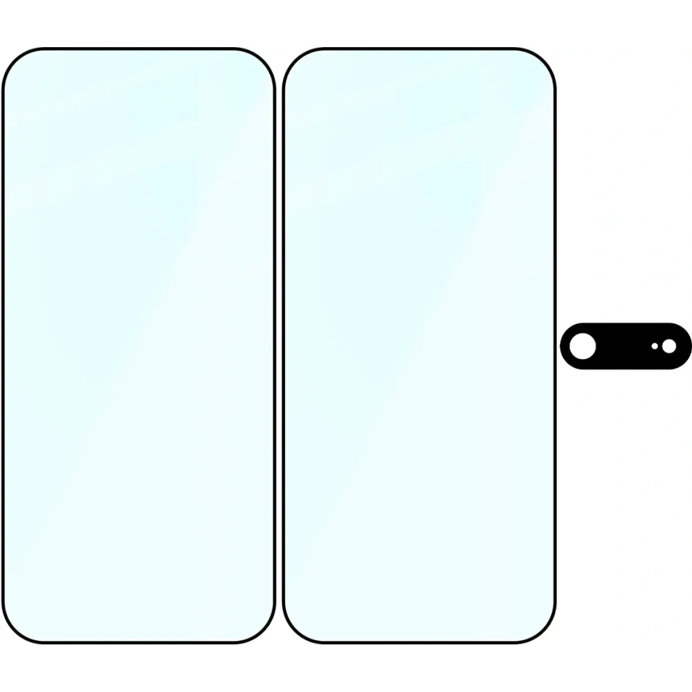 2x Szkło + szybka na aparat Bizon Edge Pack do Apple iPhone Air