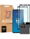 2x Szkło + szybka na aparat Bizon Edge Pack do Sony Xperia 10 VII