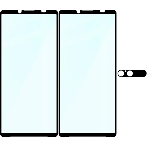 2x Szkło + szybka na aparat Bizon Edge Pack do Sony Xperia 10 VII