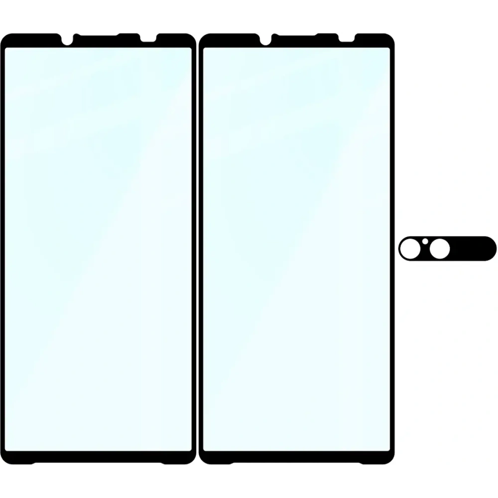 2x Szkło + szybka na aparat Bizon Edge Pack do Sony Xperia 10 VII