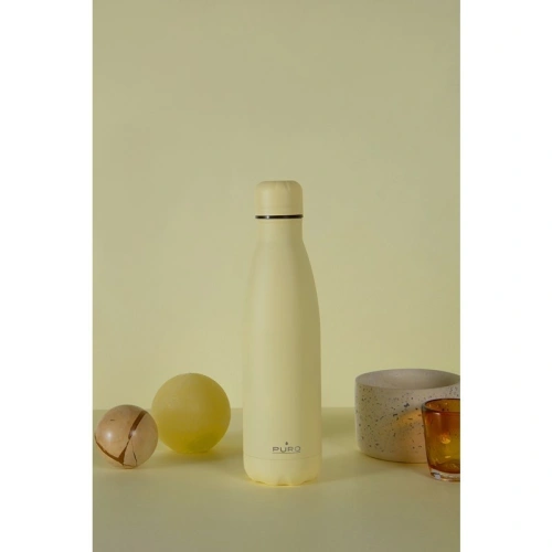 Buy PURO ICON Thermal Stainless Steel Water Bottle 500ml (Light Yellow) (Powder Coating) - PUR230YEL - {ean13} - Home Screen Store Europe
