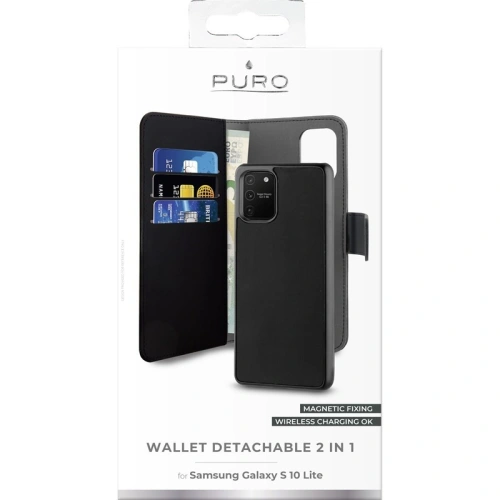 Kup Samsung PURO Geldbörse Abnehmbare 2-in-1 Hülle Galaxy S10 Lite (schwarz) - PUR233BLK - {ean13} - Sklep Home Screen