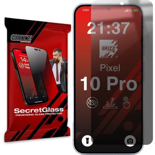 Matowe szkło prywatyzujące GrizzGlass SecretGlass do Google Pixel 10 Pro