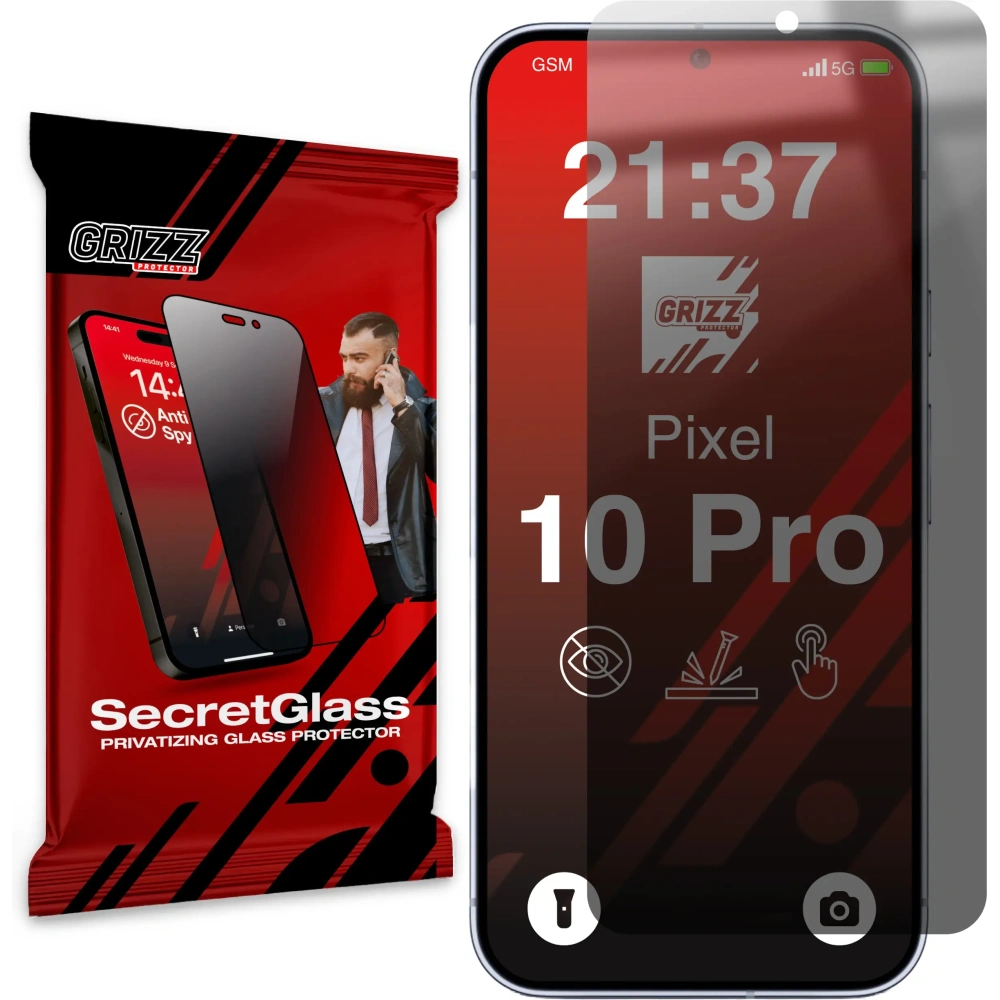 Matowe szkło prywatyzujące GrizzGlass SecretGlass do Google Pixel 10 Pro
