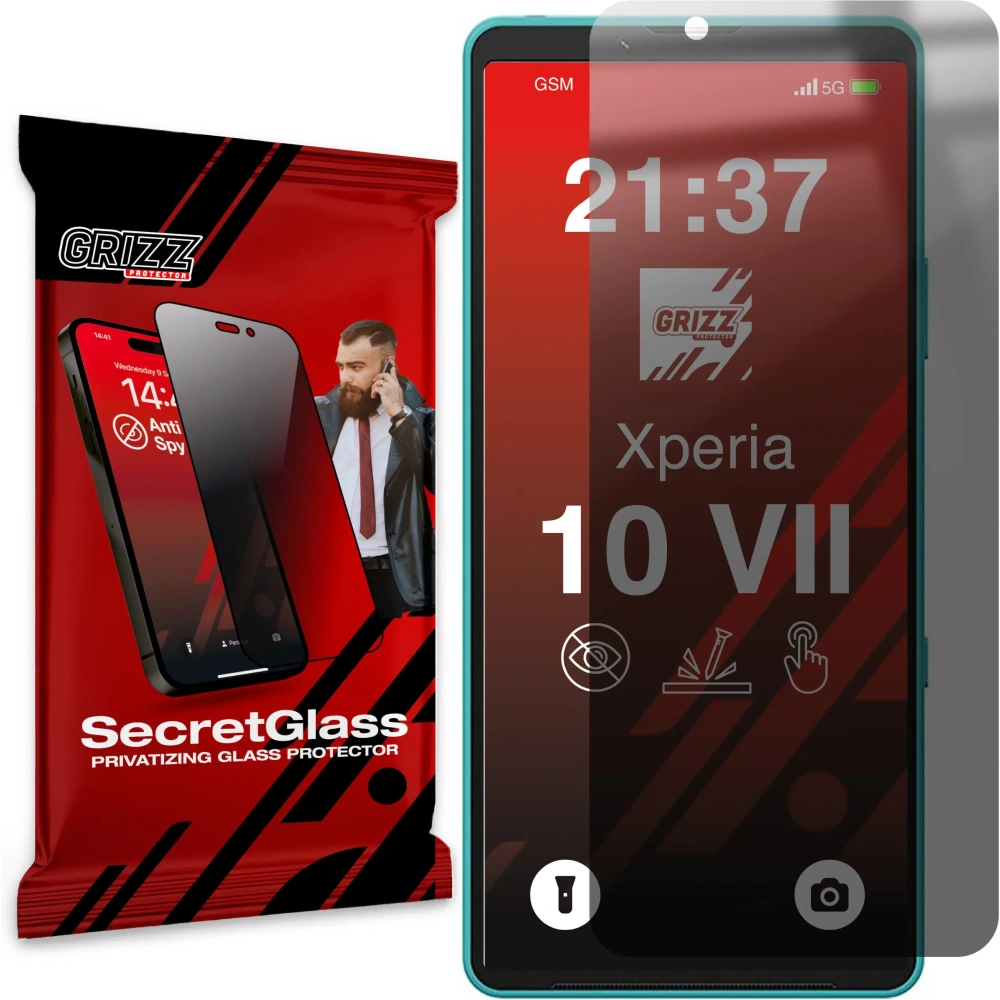 Matowe szkło prywatyzujące GrizzGlass SecretGlass do Sony Xperia 10 VII