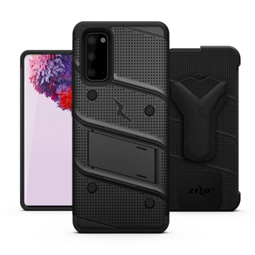 Kup Zizo Samsung Panzerhülle Bolt Cover Galaxy S20 und Ständer & Gürtelhalterung (Schwarz/Schwarz) - ZIZ027BLK - {ean13} - Sklep Home Screen
