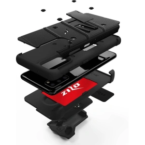 Kup Pancerne etui Zizo Bolt Cover Samsung Galaxy S20 oraz podstawka & uchwyt do paska (Black/Black) - ZIZ027BLK - {ean13} - Sklep Home Screen
