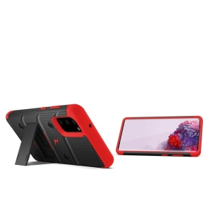 Kup Páncélozott tok Zizo Bolt Cover Samsung Galaxy S20 valamint állvány & övcsipesz (Fekete/Piros) - ZIZ028BLKRED - {ean13} - Sklep Home Screen