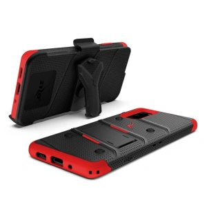 Kup Páncélozott tok Zizo Bolt Cover Samsung Galaxy S20 valamint állvány & övcsipesz (Fekete/Piros) - ZIZ028BLKRED - {ean13} - Sklep Home Screen