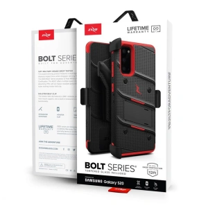 Kup Páncélozott tok Zizo Bolt Cover Samsung Galaxy S20 valamint állvány & övcsipesz (Fekete/Piros) - ZIZ028BLKRED - {ean13} - Sklep Home Screen
