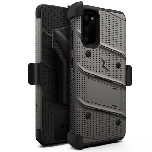 Kup Pancéřové pouzdro Zizo Bolt Cover Samsung Galaxy S20 a stojánek & držák na pásek (Gun Metal Gray) - ZIZ030GRY - {ean13} - Sklep Home Screen