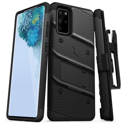 Kup Zizo Samsung Panzerhülle Bolt Cover Galaxy S20+ Plus und Ständer & Gürtelhalterung (Schwarz/Schwarz) - ZIZ031BLK - {ean13} - Sklep Home Screen