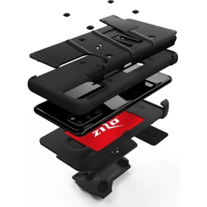 Kup Pancerne etui Zizo Bolt Cover Samsung Galaxy S20+ Plus oraz podstawka & uchwyt do paska (Black/Black) - ZIZ031BLK - {ean13} - Sklep Home Screen