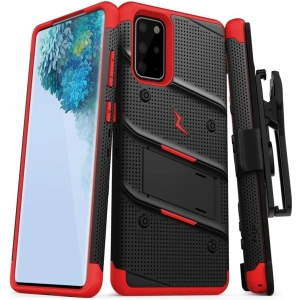 Kup Pancerne etui Zizo Bolt Cover Samsung Galaxy S20+ Plus a základna & držák na pás (Černá/Červená) - ZIZ032BLKRED - {ean13} - Sklep Home Screen