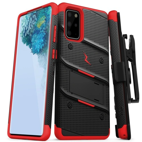 Kup Zizo Samsung Panzerhülle Bolt Cover Galaxy S20+ Plus und Ständer & Gürtelhalterung (Schwarz/Rot) - ZIZ032BLKRED - {ean13} - Sklep Home Screen