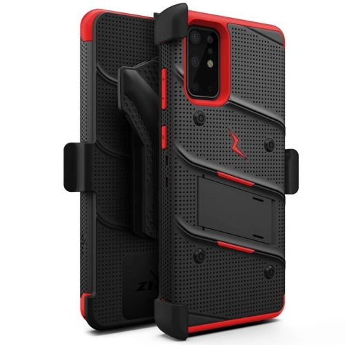 Kup Páncélozott tok Zizo Bolt Cover Samsung Galaxy S20+ Plus és állvány & övre akasztható tartó (Fekete/Vörös) - ZIZ032BLKRED - {ean13} - Sklep Home Screen