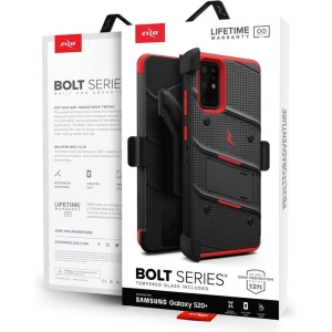 Kup Páncélozott tok Zizo Bolt Cover Samsung Galaxy S20+ Plus és állvány & övre akasztható tartó (Fekete/Vörös) - ZIZ032BLKRED - {ean13} - Sklep Home Screen