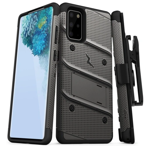 Kup Pancerne etui Zizo Bolt Cover Samsung Galaxy S20+ Plus și suport & prindere pentru curea (Gun Metal Gray) - ZIZ034GRY - {ean13} - Sklep Home Screen