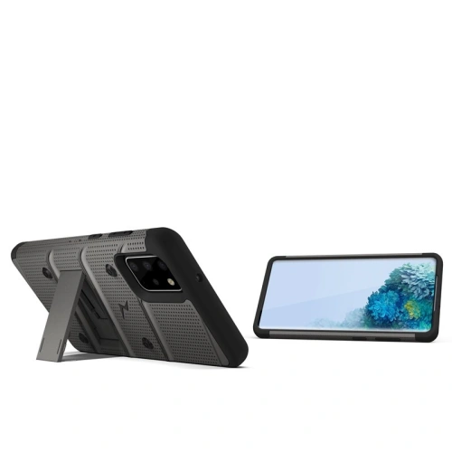 Kup Páncélos tok Zizo Bolt Cover Samsung Galaxy S20+ Plus és állvány & övtartó (Fegyverfém szürke) - ZIZ034GRY - {ean13} - Sklep Home Screen