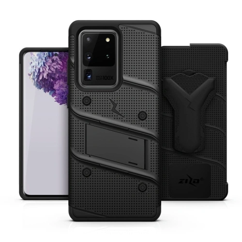 Kup Pereche de etui Pancerne Zizo Bolt Cover Samsung Galaxy S20 Ultra și suport & prindere pentru curea (Negru/Negru) - ZIZ035BLK - {ean13} - Sklep Home Screen
