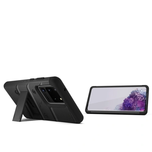 Kup Pereche de etui Pancerne Zizo Bolt Cover Samsung Galaxy S20 Ultra și suport & prindere pentru curea (Negru/Negru) - ZIZ035BLK - {ean13} - Sklep Home Screen