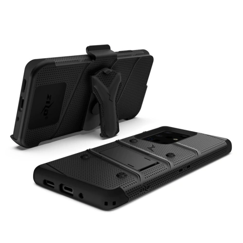 Kup Pereche de etui Pancerne Zizo Bolt Cover Samsung Galaxy S20 Ultra și suport & prindere pentru curea (Negru/Negru) - ZIZ035BLK - {ean13} - Sklep Home Screen