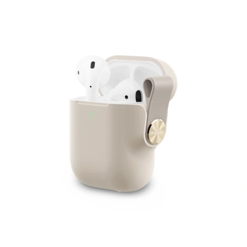 Buy Moshi Pebbo Case for AirPods with Detachable Wrist Strap and LintGuard™ Protection - Savanna Beige - MOSH073BEI - {ean13} - Home Screen Store Europe
