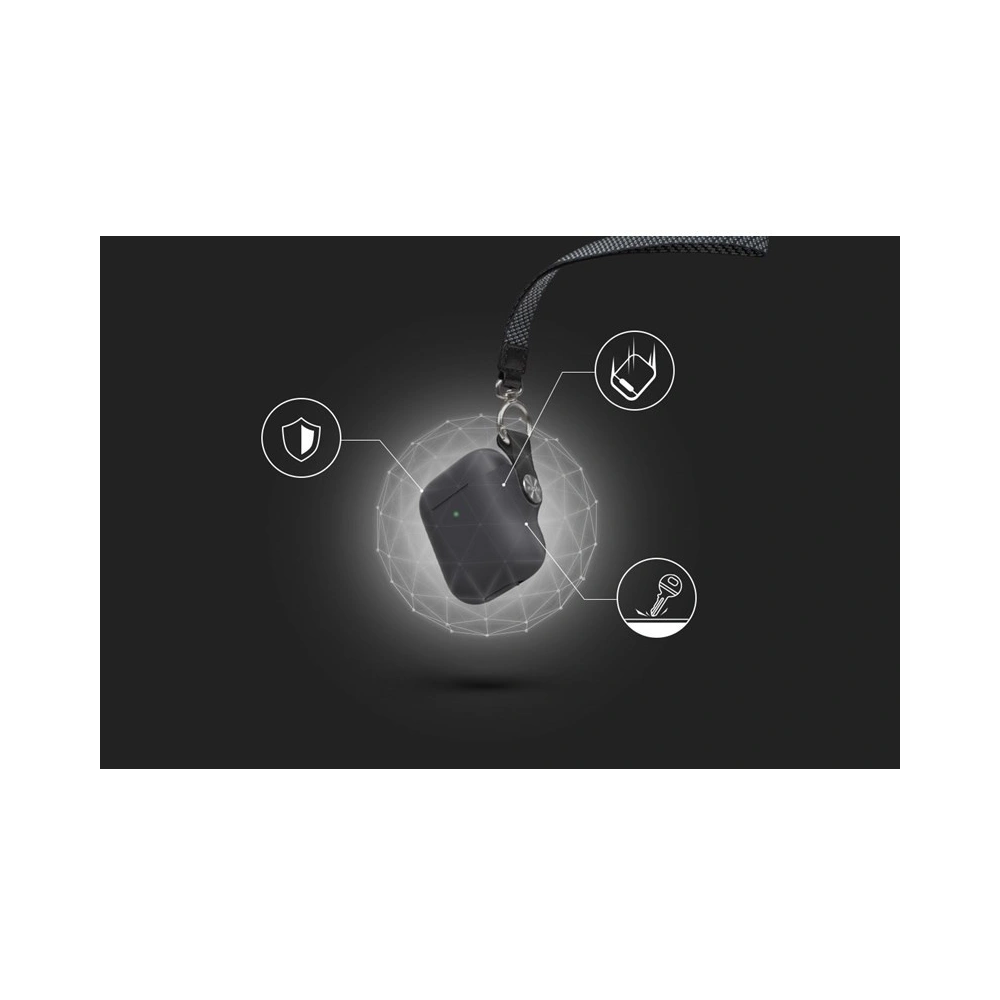 Etui Moshi Pebbo Apple AirPods z odpinanym paskiem na rękę (Mint Green)