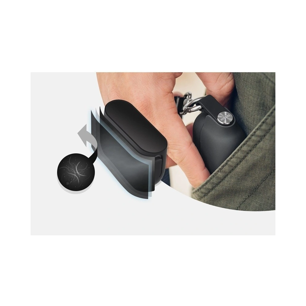 Etui Moshi Pebbo Apple AirPods z odpinanym paskiem na rękę (Mint Green)