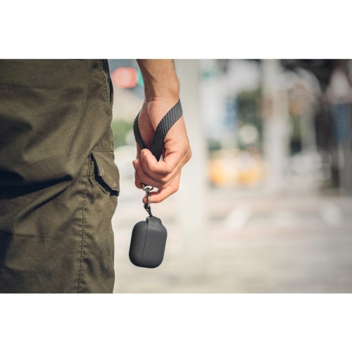 Kup Moshi Apple Tasche Pebbo AirPods Pro mit abnehmbarer Handschlaufe (Shadow Black) - MOSH075BLK - {ean13} - Sklep Home Screen